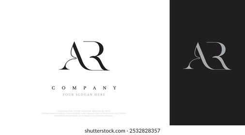 Initial AR Logo Design Vector 