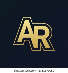 anfängliche AR mit Umriss-Logo-Design