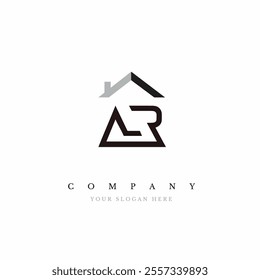 Initial AR Real Estate Logo Design Vector