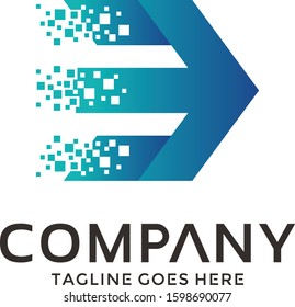 initial arrow logo design for company or  brand vector