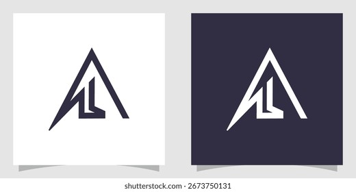 initial a arrow logo design template
