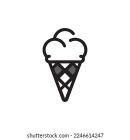 initial art icon ice cream Logo Design