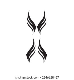 initial art icon wings Logo Design