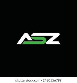Inicial ASZ Simple Geometric Modern Creative Business Logo