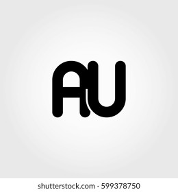 initial au black business logo