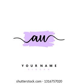 Initial AU handwriting logo