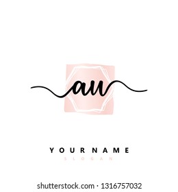 Initial AU handwriting logo
