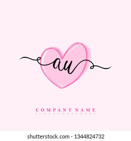 Initial AU handwriting logo