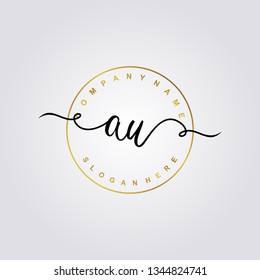 Initial AU handwriting logo