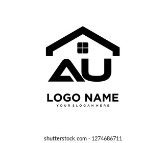 Initial AU home logo vector.