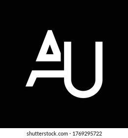 Initial AU Letter Logo Design Moderne Business Typografie Vektor Vorlage. Design des kreativen Linked Letter AU-Logos
