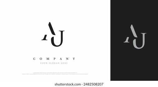 Initial AU Logo Design Vector 