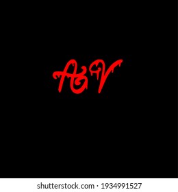 Initiales AV-Beauty-Monogramm und elegantes Logo-Design