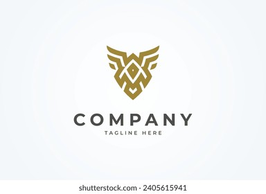 Initial A or AV Eagle logo, modern letter A and V forming Eagle Bird design logo, flat design logo template element, vector illustration