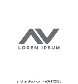 initial AV logo design