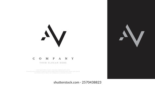 Initial AV Logo Design Vector 