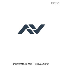 initial AV, N logo template vector illustration