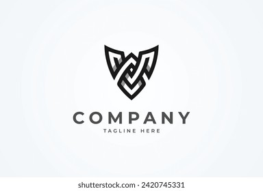 Logotipo AV o VA inicial. diseño de logotipo monograma combinado con las letras A y V. Plantilla de diseño de logotipo de vectores planos. ilustración vectorial