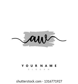 Initial AW handwriting logo