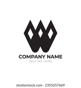 Initial AW letter Company modern logo design
