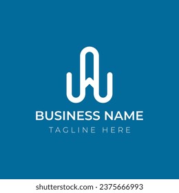 Initial AW Letter House Building logo design