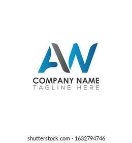 Initial AW Letter Logo With Modern Typography Vector Template. Creative Abstract Letter AW Logo Design