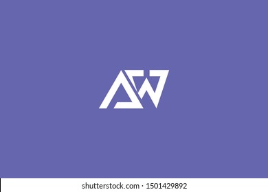 Initial AW WA Letter Logo Design Vector Template. Monogram and Creative Alphabet A W Letters icon Illustration.