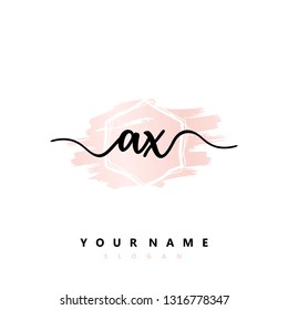 Initial AX handwriting logo