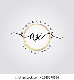 Initial AX handwriting logo