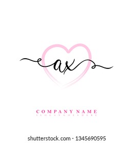 Initial AX handwriting logo