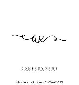 Initial AX handwriting logo