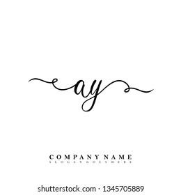 Initial AY handwriting logo