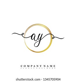 Initial AY handwriting logo