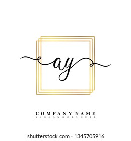 Initial AY handwriting logo