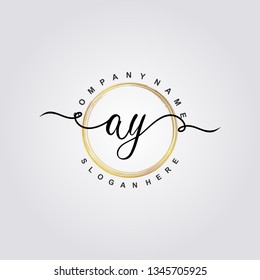 Initial AY handwriting logo