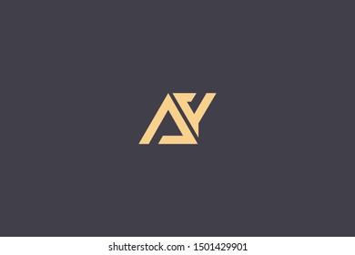Initial AY YA Letter Logo Design Vector Template. Monogram and Creative Alphabet A Y Letters icon Illustration.