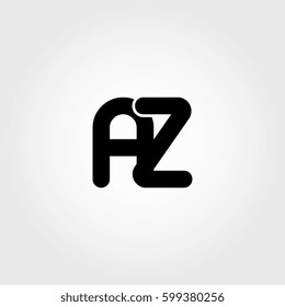 initial az black business logo