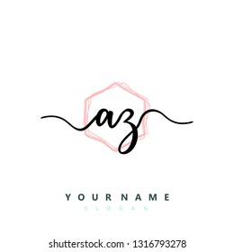 Initial AZ handwriting logo