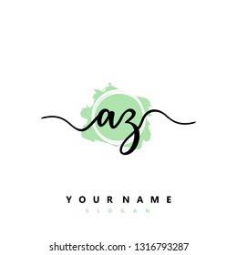 Initial AZ handwriting logo