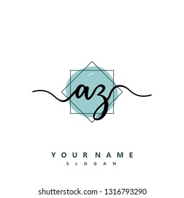 Initial AZ handwriting logo