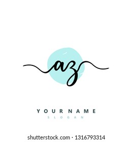 Initial AZ handwriting logo