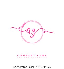 Initial AZ handwriting logo