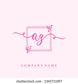 Initial AZ handwriting logo