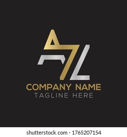 Initial AZ Letter Logo With Creative Modern Business Typography Vector Template. Creative Linked Letter AZ Logo Design