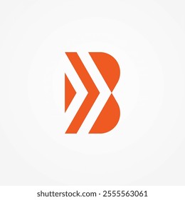 initial B Arrow Logo, letter B with arrow combination, usable for logistic, finance, brand  and company logos, vector illustration