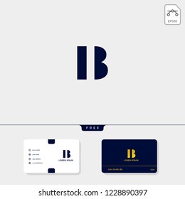 Initial B, BB, 13, 3, or EB outline creative logo template and business card design template include. vector illustration and logo inspiration