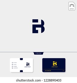 Initial B, BB, 13, 3, or EB outline creative logo template and business card design template include. vector illustration and logo inspiration