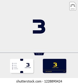 Initial B, BB, 13, 3, or EB outline creative logo template and business card design template include. vector illustration and logo inspiration