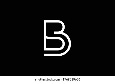 Initial B BB  modern monogram and elegant logo design, Professional Letters Vector Icon Logo on black background.