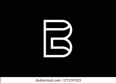 Initial B BB modern monogram and elegant logo design, Professional Letters Vector Icon Logo on black background.